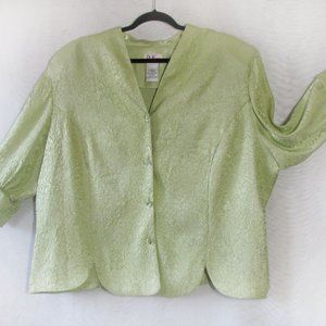 R&K WOMAN 30 Mint Green Textured Dress Jacket